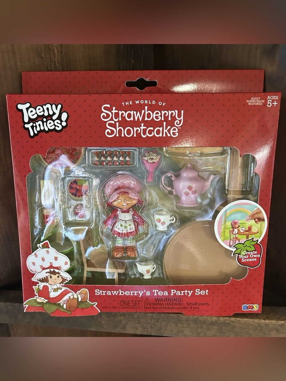 Teeny Tinies Strawberry Shortcake Strawberry’s Tea Party Set Playset RMS New
